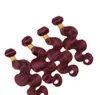 Elibess Marca non trasformati grado 7A capelli vergini brasiliani vino rosso bordeaux 99J colore onda del corpo capelli umani tesse 4 pezzi per lotto