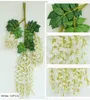 24PCs artificiella vinstockar hängande vinkar vingård vinstockar blomma vinstockar dekoration för bröllop centerpieces wisteria garland hem prydnad