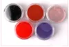 Pulverstoft 3d DIY 12 Mix Färger Akryl Nail Art Tips UV Gel Färg av carvmönster eller mönster på träverkpulverdekorationsset