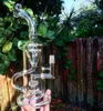 New Bong glass water pipe recycler bongs water pipes two function with oil rig herb bowl free