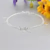 Whole-2016 Vrouwen 925-sterling-zilver Enkelbandje Leaf Enkelband Kraal Enkelbanden voor Mode Voet Sieraden Body Chains310p