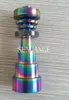 Anodized rainbowl 6 IN 1 Titanium Nails domeless gr 2 colorful titanium 10/14/19mm Male Female With Nitriding Treatment Color Wont Vanish