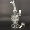 5 mm dicke 9,5" hohe Bong aus Pyrexglas, Wasserpfeifen, Recycler, Fab Egg, Bubbler, Raucher-Wasserpfeifen-Ölplattformen