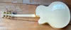 Guitarra ideal G6136-1958 Steven Stills Halcón blanco envejecido Hardware Guitarra eléctrica blanca del cuerpo hueco doble F agujero Bigs del puente del trémolo de oro