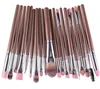 20st Eye Makeup Brushes Set Eyeshadow Blandning Borstpulver Fundament Ögonskappa Ögonbryn Läpp Eyelinerborste Kosmetiska verktyg