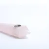 HJT Hela nya Novelt Carb Hole rökrör Naturliga Pink Crystal Quartz Tobacco Pipes Healing Hand Pipes Pouch4088175