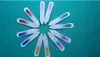 9CM Glass Nail Files Durable Crystal File Nail Buffer Nail Care 6 candy colors D896