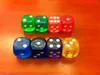 Multi Transparent Colored Rounded 6 Sided Dice 16mm Clear D6 Crystal Drink Game Dices Family Games Good Price High Quality #R12