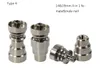 Universal domeless titanium nail 10mm 14mm 19mm male and female 2 in 1 4 in 1 6 in 1 spiral titamium nails DHL