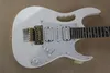 Custom 24 Frets V WH White RARE Guitarra eléctrica Diapasón festoneado Abalone Tree Of Line Inlay Gold Floyd Rose Tremolo Tailpiece