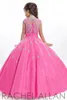 2020 Little Girls Pageant Dresses Pärlor Crystal Cap Hyls Applique Pink Zipper Back Ball Gown Flower Girl Dress for HY11917288189