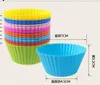 7cm Silica Gel Liner Bakning Mögel Silikon Muffin Cup Bakkoppar Kaka Cups Cupcake KD1