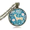 Рождество оленей ожерелье олень очарование животных кулон рождественские украшения новогодние подарки для нее или его