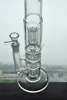Pipa ad acqua in vetro di produzione alta ed economica con stile pneumatico e percolatore con diffusore in vetro a nido d'ape Bong in vetro da 18,8 mm