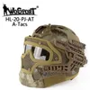 Novo capacete tático BJ MH PJ ABS Máscara com óculos para a airsoft Paintball Exército Wargame Motorcycle Cycling Hunting1738776