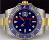 최고 품질 럭셔리 시계 사파이어 40mm 블루 인덱스 다이얼 팔찌 망 116613 자동 스포츠 남자 시계 남자의 손목 시계