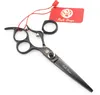 614 # 5.5 '' '/ 6' 'marca Roxo Dragon Top Grau Scissors Tesoura 440C 62HRC Barbeiros profissionais Corte tesoura de cabelo
