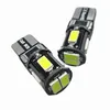 10st T10 W5W Bilstyling Auto LED-lampa CANBUS 6SMD T10 Silikon Parkeringslampa Vänd ljus omvänd licensplatta 12V LED-ljus