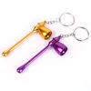 Aluminum Keychain mushroom Tobacco pipe metal mini smoking pipe pipes smoking accessories key chain metal pipe grinder