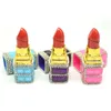 Lipstick Shaped Lighter Refillable lighter Gas Flame Lighters Rhinestone Stylish Lighter nice gift for friends