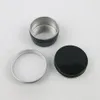 50 x 15 g leere Mini-Cremegläser aus schwarzem Aluminium, Nagelkunst, Make-up, Lipgloss, leere kosmetische Metalldosen