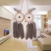 2017 Hot Wall Hängande Gratis Frakt Dream Catcher Bil Hängande Med Owl Fjäder Dekoration Linne Vind Chime Hängande Hem Inredning Dekoration