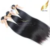 Högklassig brasiliansk 100% mänskliga hårförlängningar 2st/mycket hår weft raka buntar väver naturlig svart bellahair