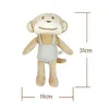 Nowy przybycie Plusz Baby Plush Apease Monkey Doll Toy Sleeps Aclow Partner pocieszający grzechotkę do lalki