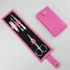 New 4pcs/Set Stainless Nipper embroidered Cutter Nail Clipper Pedicure Manicure Set Kit Case Tool,Nail Tools 2920