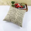 Popular European Pairs Pillow Case Vintage Style Print Blend Cotton Linen Pillow Case Bed Sofa Cushion Cover Home Accessories