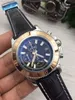 8 stijlen kwaliteit nieuwe horloges mannen superocean ii erfgoed 46 lederen riemen horloge quartz chronograaf heren wristwatches3098