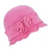 Women Gatsby 1920s Fapper Girl Winter Wool Cap Beret Bean Crochet Busket Kwiatowy kapelusz A285