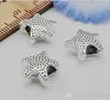 100Pcs Tibetan Silver Big Hole Star Spacer Beads Fit Jewelry Making 12x6mm