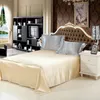 Kolor najwyższego koloru satynowy luksusowy zestaw pościeli King queen size łóżko She7333215