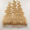 613 blonde Spitze Frontal 13*4 Spitze Verschluss Körperwelle Europäisches reines Haar 613# Neuankömmling Echthaar Spitze Frontal