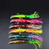 6 Color 14cm 40g Fishing Baits Squid Lure 3D eyes with Beard Fishing lures Hook high quality9855701