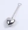 200pcs Stainless steel Heart-Shaped Heart Shape Tea Infuser Strainer Filter Spoon Spoons Wedding Party Gift Favor2849