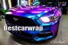 Purple Blue Sparkle Chameleon Gloss Vinyl Car Wrap Styling Shift som täcker folie Flip - Flop Film With Air Bubble 1 52x20m 5x67234U