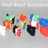 2,7 tumskall Martian Silikon Blunt Mini Travel Silikon Bongs Vattenrör Glas Blunt Bubblers Silikon Blunt Skull Vatten Bong Oil Rigs