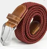 Malha Canvas Decoração Cinto Feminino pin fivela de lona Mulheres Strap 'S Elastic Belt 105 centímetros