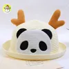 2017 été nouveau dessin animé mignon Panda enfants chapeau plage soleil chapeaux voyage en plein air garçons filles dôme casquette KIDS-8 vente en gros