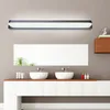 Novo simples espelho do banheiro luz led lâmpada de parede do banheiro aço inoxidável lamparas de pared make-up à prova dwaterproof água anti-nevoeiro lamps2422