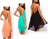 2016 Robe Sexy Backless Sling Strap Back Chiffon Beach Dress for Women Robe Femme Vestido De Festa ladies clothing free shipping