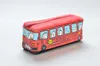 5pcs الأطفال قلم رصاص قلم رصاص Cartoon Bus Car Stationery Bag Cute Animals Canvas Canvas Pencil For Boys Girls School Supplies