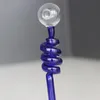 7 färger glasoljebrännarrör Vattenpipor Färgad bubblare Pyrex Rökvatten Handpipa Tobak