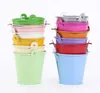 30st Colorful Mini Tin Pail Bucket, Candy Gift favorispaket Tinnplatta för bröllopsfest Souvenirs Gåva till gäst 3 Storlek Partihandel