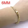 100% Stainless Steel Bracelet Men Retro Jewelry 18K Gold Chain T and CO Curb Cuban 6/8/12 mm Width 8" Inches Waterproof