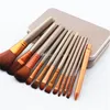 N3 Professionell 12 st Kosmetisk Facial Make up Borstverktyg Makeup Brushes Set Kit med Retail Box Billiga pris