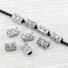 MIC 200PCS Antik Silver Zink Alloy Crescent Tube Spacer Bead 6x10mm DIY Smycken D15