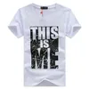 Wholesale-Summer Mens T Shirts O-Collar Plus size S-5XL Hip Hop T-shirts letter Print Casual Sport Camisetas Cotton brand clothing NYP009